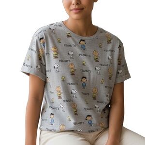 Peanuts Character Plus Size 1X Casual Tee Shirt